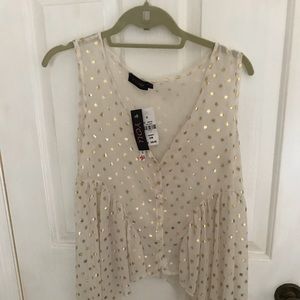 You gold and cream top